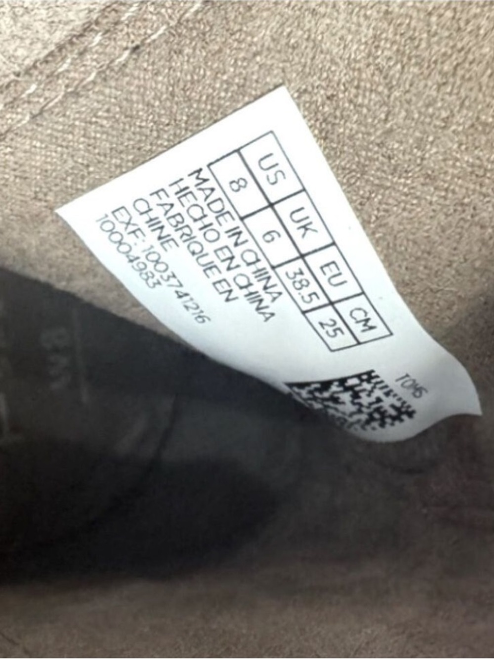 TOMS Suede Heeled Ankle Boots Open Toe Taupe Tan Gray Size 8 Perforated Bohemian - Picture 10 of 11